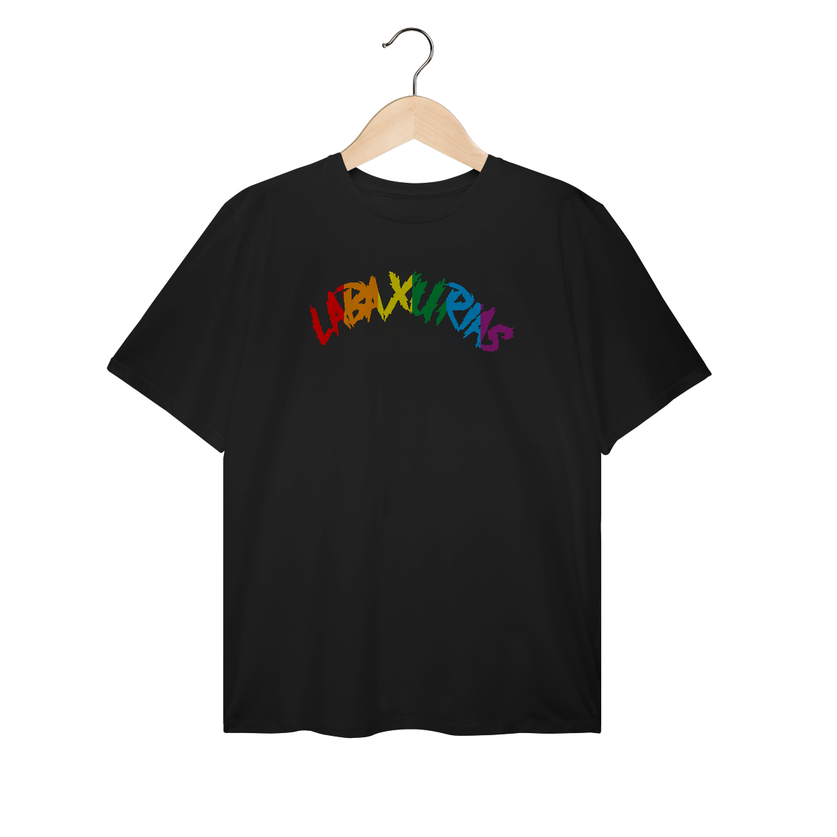 Nome do produto: Camiseta Plus Size Logo Labaxurias Orgulho Grande Centralizado