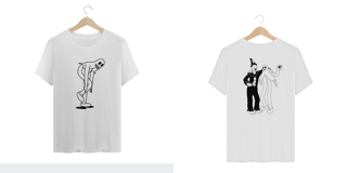 camisa branca com Koko the clown