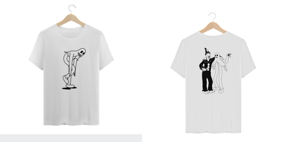 camisa branca com Koko the clown