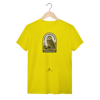 Nome do produto Camiseta Coruja-Buraqueira – Estampa Natureza Brasileira