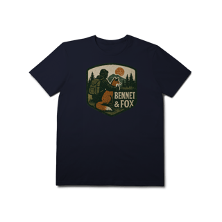 Nome do produto Camiseta Bennet & Fox - Aventura, Montanha e Natureza (Estilo Vintage Rústico)