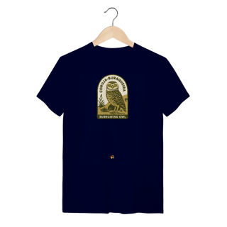 Nome do produto Camiseta Coruja-Buraqueira – Estampa Natureza Brasileira
