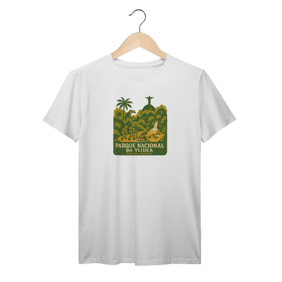 Camiseta Parque Nacional da Tijuca Rio de Janeiro - Natureza Selvagem, História e Aventura Carioca