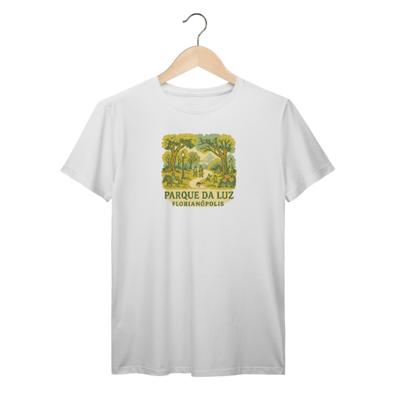 Camiseta Parque da Luz Florianópolis - Histórias, Natureza e O Melhor de Floripa no Peito
