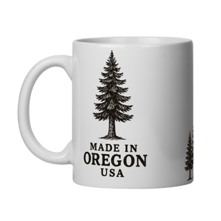 Caneca de Cerâmica Oregon Douglas Fir | Estilo Montanha Vintage