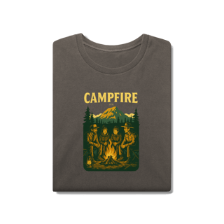 Nome do produto Camiseta Estonada Vintage - Campfire (Fogueira)