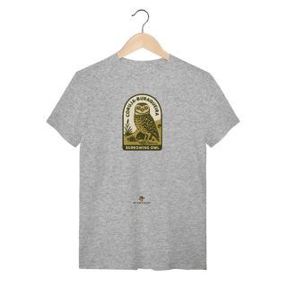 Nome do produto Camiseta Coruja-Buraqueira – Estampa Natureza Brasileira
