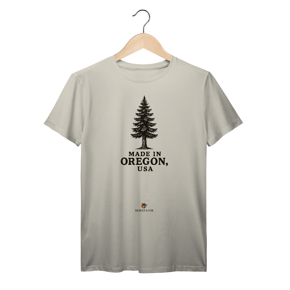 Nome do produto: Camiseta Made in Oregon – Douglas Fir, Símbolo do Oregon