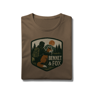 Nome do produto Camiseta Bennet & Fox - Aventura, Montanha e Natureza (Estilo Vintage Rústico)