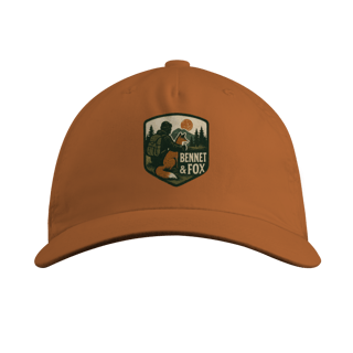Nome do produto Boné Bennet Fox Montanha Vintage - Sarja Premium, Aba Curva