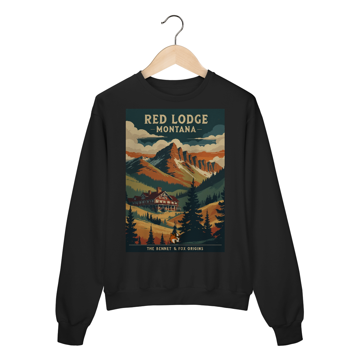 Nome do produto: Moletom Bennet & Fox Red Lodge - Mais Quente, Inspirado nas Montanhas, Perfeito para Dias Frios