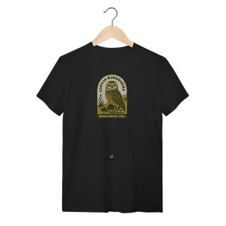 Nome do produto Camiseta Coruja-Buraqueira – Estampa Natureza Brasileira