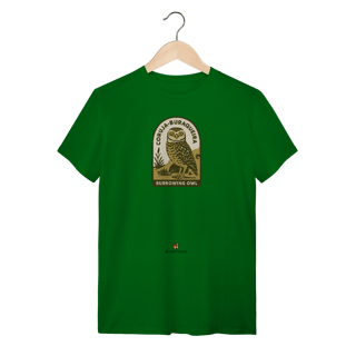 Nome do produto Camiseta Coruja-Buraqueira – Estampa Natureza Brasileira
