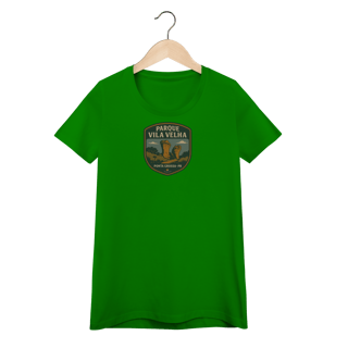 Nome do produto Camiseta Feminina Parque Vila Velha Aventureira | Geologia Vintage
