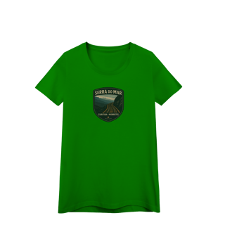Nome do produto Camiseta Feminina Serra do Mar Aventureira | Trem Curitiba-Morretes
