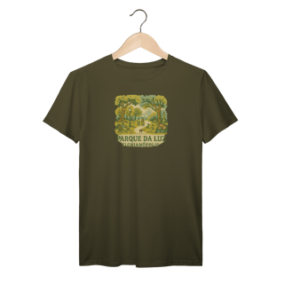 Nome do produto Camiseta Parque da Luz Florianópolis - Histórias, Natureza e O Melhor de Floripa no Peito