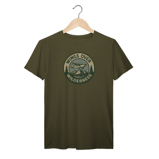 Nome do produto Camiseta Avião Bennet e Fox - Voando Sobre o Alaska Selvagem