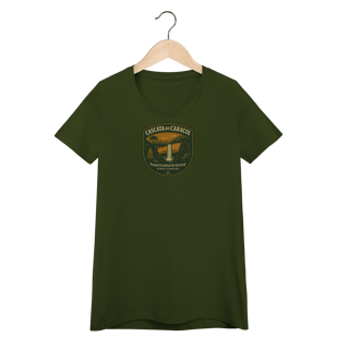 Nome do produto Camiseta Feminina Cascata do Caracol Aventureira | Serra Gaúcha
