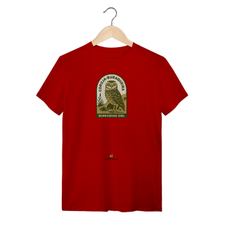 Nome do produto Camiseta Coruja-Buraqueira – Estampa Natureza Brasileira