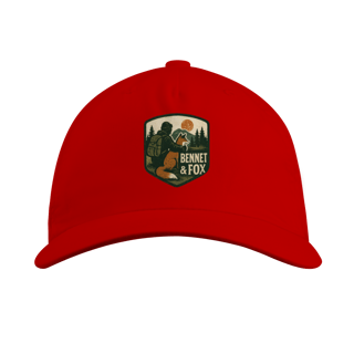 Nome do produto Boné Bennet Fox Montanha Vintage - Sarja Premium, Aba Curva