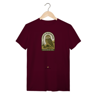 Nome do produto Camiseta Coruja-Buraqueira – Estampa Natureza Brasileira