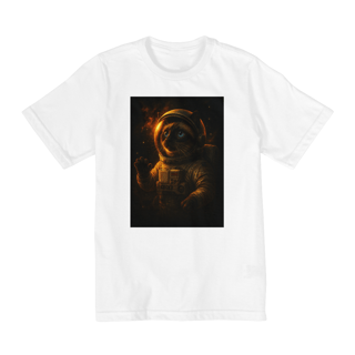 Nome do produto Camiseta Infantil Gato Astronauta