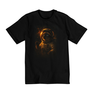 Nome do produto Camiseta Infantil Gato Astronauta