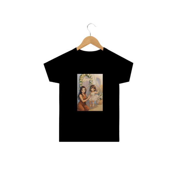 Camiseta infantil preta (Filha e Mãe)