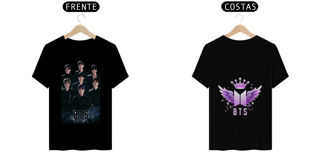 Camiseta Cliente Preta Bts