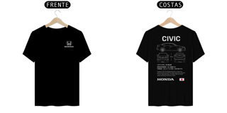 Camiseta Honda civic Touring preto