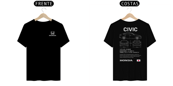 Camiseta Honda civic Touring preto