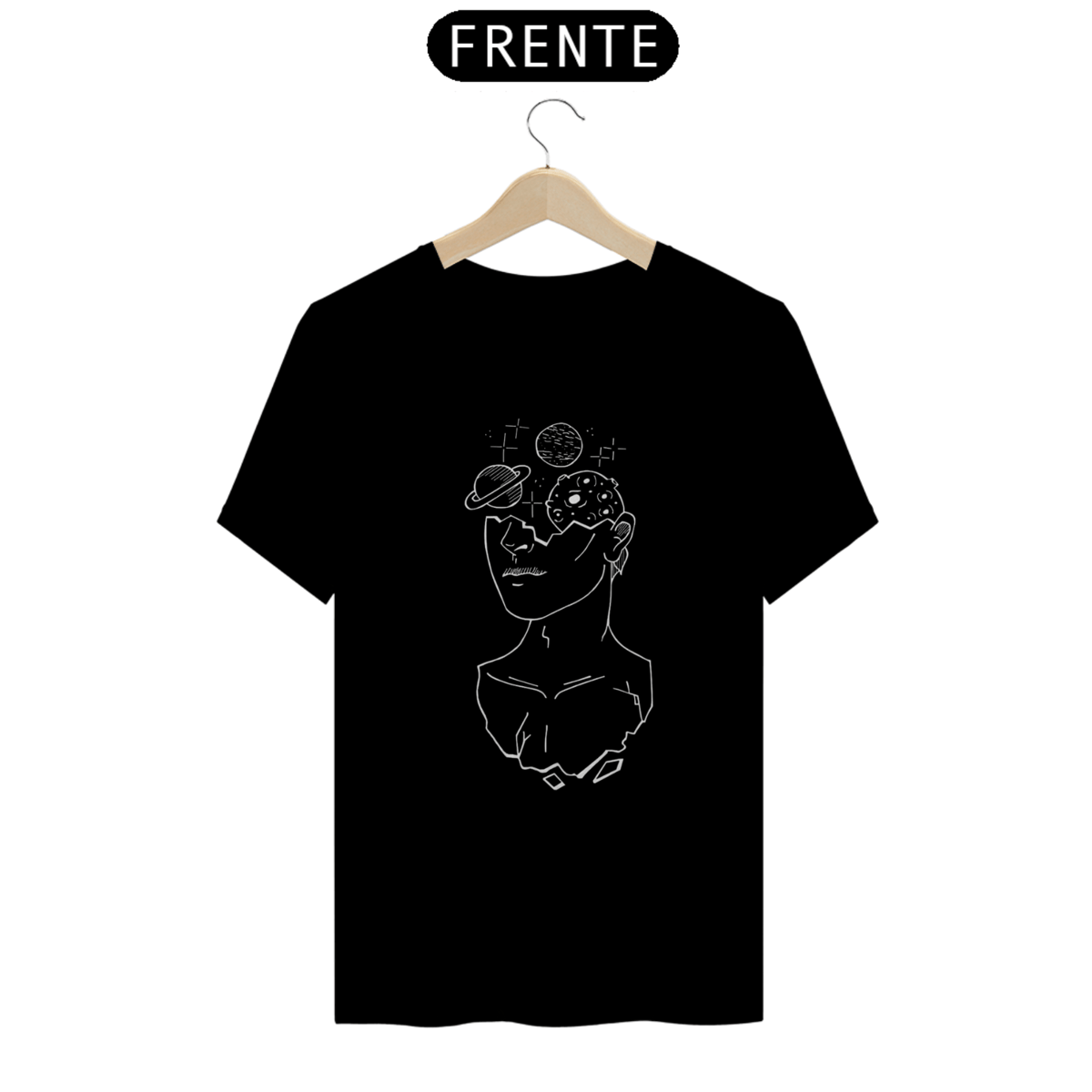 Nome do produto: Camiseta Masculina Arte Cósmica
