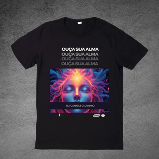 Camiseta Preta- Ouça sua Alma