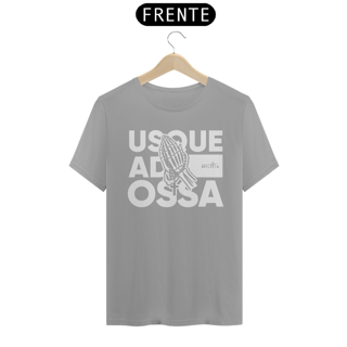 Nome do produto Camiseta Até os Ossos - Terço na Mão Branco