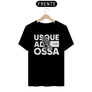 Nome do produto Camiseta Até os Ossos - Terço na Mão Branco