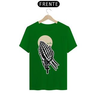 Nome do produto Camiseta Até Os Ossos - Terço e Eucaristia