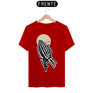 Nome do produto Camiseta Até Os Ossos - Terço e Eucaristia