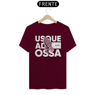 Nome do produto Camiseta Até os Ossos - Terço na Mão Branco