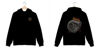 Nome do produto Suuututu - Estampa de turbina e monômetro de pressão (Moletom Hoodie