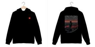 Nome do produto Um Role Noturno – Estampa Exclusiva Gol Quadrado (Moletom Hoodie)