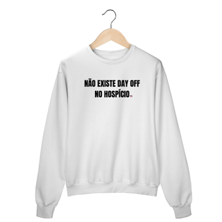 Nome do produto Moletom Fechado - day off - Branco