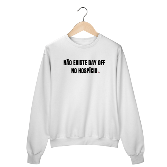 Moletom Fechado - day off - Branco