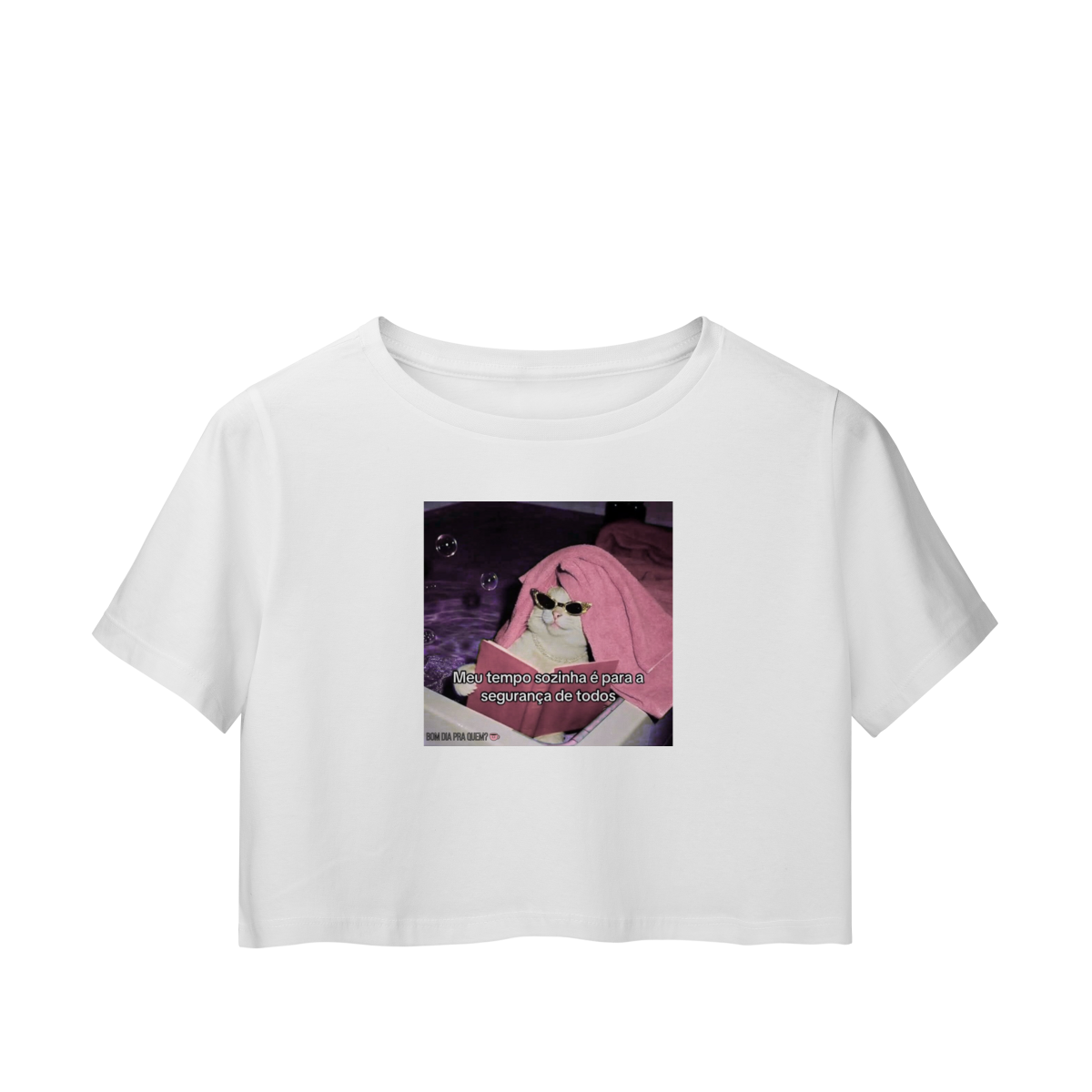 Nome do produto: Cropped | Meu tempo sozinha