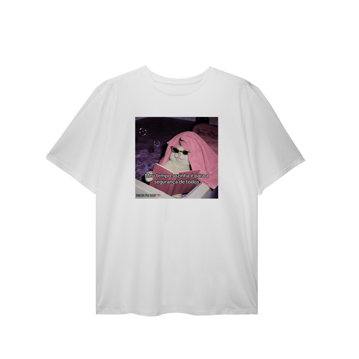 Nome do produto: T-Shirt Plus Size | Meu tempo sozinha