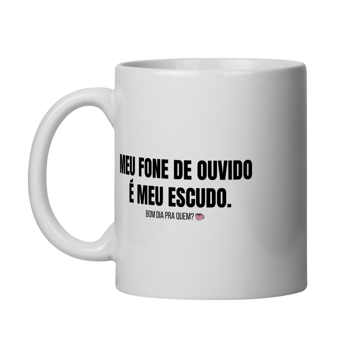 Nome do produto: Caneca | Meu fone de ouvido é meu escudo