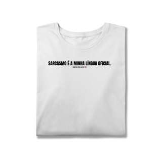 Nome do produto T-Shirt Plus Size | Sarcasmo é a minha língua oficial