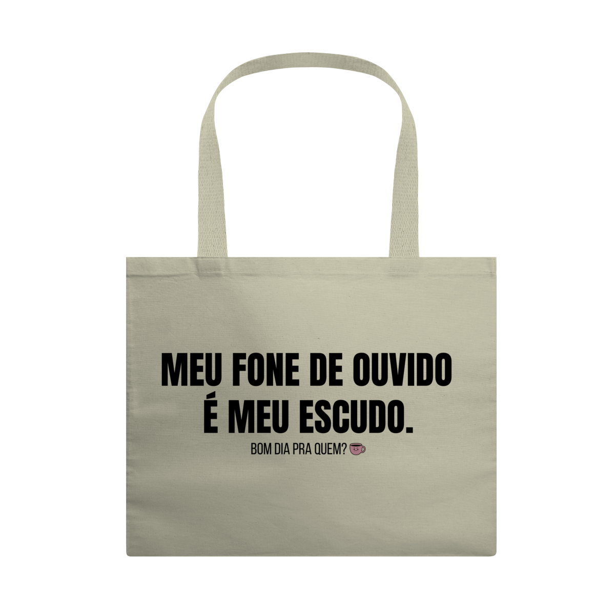 Nome do produto: Ecobag Grande | Meu fone de ouvido é meu escudo