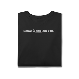 Nome do produto T-Shirt Plus Size | Sarcasmo é a minha língua oficial