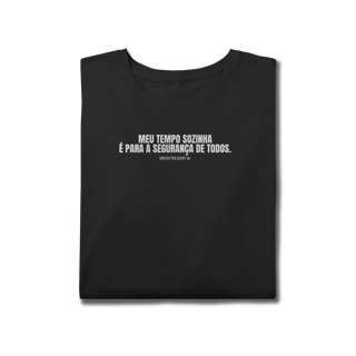 Nome do produto T-Shirt Plus Size | Meu tempo sozinha