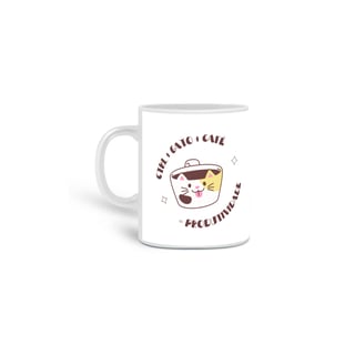 Caneca CTRL + Gato + Café = Produtividade – Estampa Fofa e Inspiradora